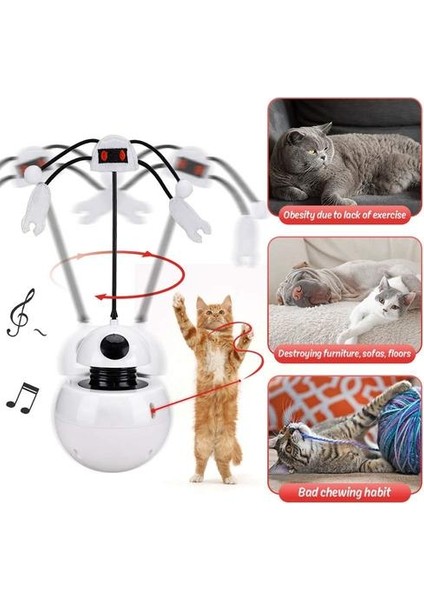 3in1 Kedi Elektrikli Oyuncaklar Interaktif Teaser Dönen Tumbler Pet Yavru Kedi Işlevli Oyun Oyuncak Kediler Için Oyun Oyuncak | Kedi Oyuncakları (Yurt Dışından)