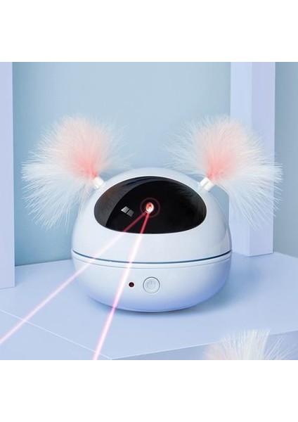Kedi Interaktif Oyuncak LED Lazer Komik Oyuncak Oto Dönen Kedi Egzersiz Eğitimi Eğlenceli Oyuncak Çok Açı Ayarlanabilir USB Şarj | Kedi Oyuncakları (Mavi) (Yurt Dışından)