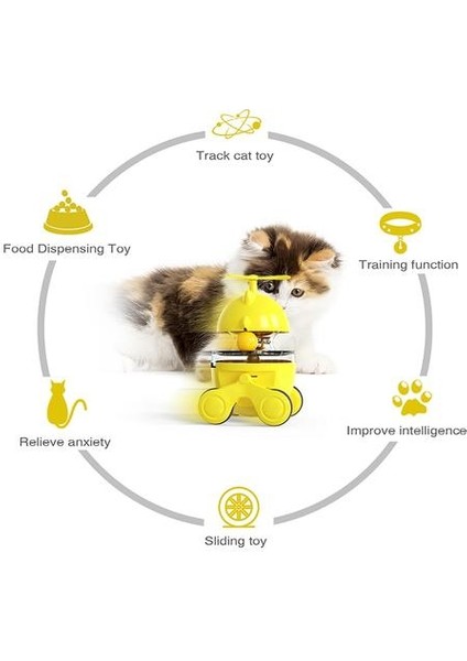 Komik Tumbler Kedi Oyuncak Eğitim Sızdıran Gıda Topu Pet Köpek Kediler Için Interaktif Denge Araba Yavru Kaşing Oyuncaklar Kedi Aksesuarları | Kedi Oyuncakları (Sarı) (Yurt Dışından) fiyatları