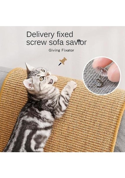 Kedi Scratcher Sisal Mat Tahtası Kesme Çivi Kazıyıcı Kediler Için Kedi Kıyafeti Ağacı Kedi Oyuncaklar Sandalye Masa Kanepe Paspaslar Mobilya Koruyucu (L 50 * 80 Cm) (Yurt Dışından)