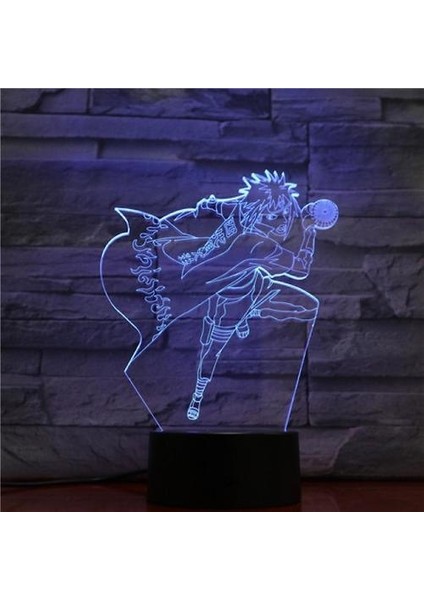 Naruto Namikaze Minato 3D LED Gece Lambası Yatak Odası Masa Lambası (Yurt Dışından)