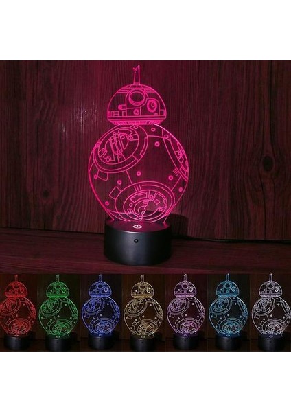 Yıldız Savaşları Bb8 3D LED Gece Lambası (Yurt Dışından)