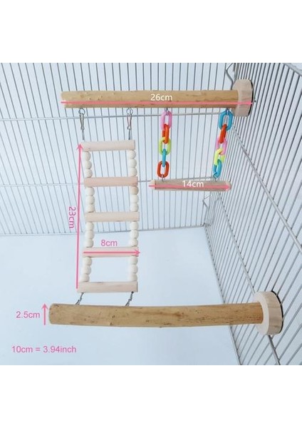 Ahşap Kuş Levrek Standı Oyuncak Papağan Salıncak Tırmanma Merdiveni Birdcage Playping Spor Salonları Oyun Parkı Parakeet Cockatiel Lovebirds | Kuş Oyuncakları (Yurt Dışından) fiyatları