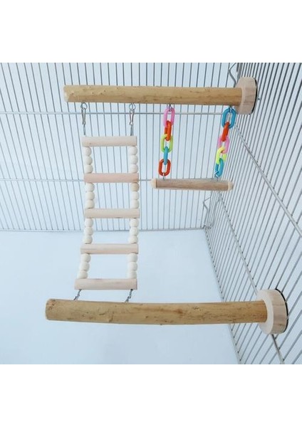 Ahşap Kuş Levrek Standı Oyuncak Papağan Salıncak Tırmanma Merdiveni Birdcage Playping Spor Salonları Oyun Parkı Parakeet Cockatiel Lovebirds | Kuş Oyuncakları (Yurt Dışından) fırsatları