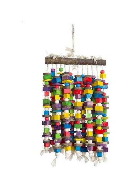 Kuş Çiğneme Oyuncak Papağan Oyuncaklar Ahşap Bloklar Kuş Evi Afrika Gri Macaws Cockatoos | Kuş Oyuncakları (Yurt Dışından)