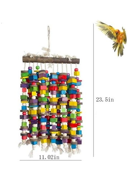 Kuş Çiğneme Oyuncak Papağan Oyuncaklar Ahşap Bloklar Kuş Evi Afrika Gri Macaws Cockatoos | Kuş Oyuncakları (Yurt Dışından) fiyatları