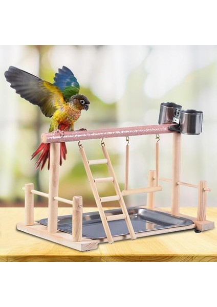 Pet Kuş Oyuncak Aktivite Merkezi Birdcage Kuş Perch Merdiven Hamak ile Standları Cockatiel Papağan Için Hamak Besleyici Bahçesi | Kuş Oyuncakları (Yurt Dışından) modelleri