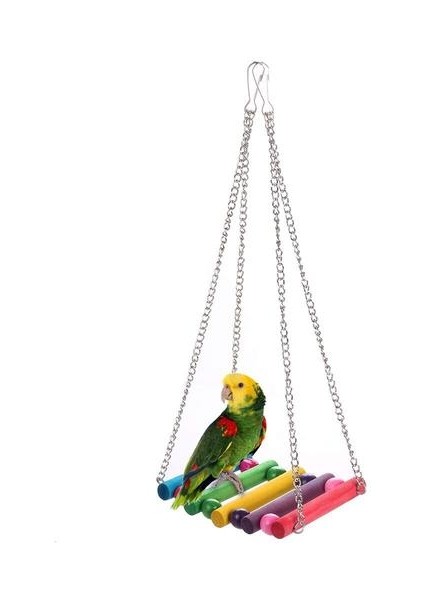 7 Adet / Takım Pet Papağan Asılı Oyuncak Çiğneme Bite Rattan Topları Çim Salıncak Çan Kuş Parakeet Kafes Aksesuarları Pet Malzemeleri | Kuş Oyuncakları (Yurt Dışından)