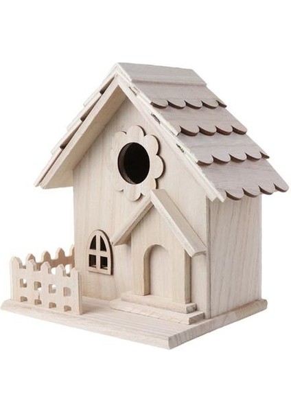Yaratıcı Ahşap Kuş Evi Üreme Kafes Kutusu Besleme Yuva Bahçe Bahçe Balkon Kolye Simülasyon Çit Kuş Yuvası Ev Dekor | Kuş Kafesleri ve yuvalar (Yurt Dışından)