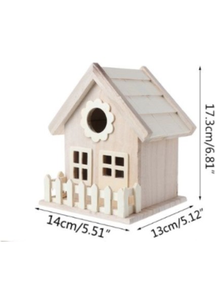 Yaratıcı Ahşap Kuş Evi Üreme Kafes Kutusu Besleme Yuva Bahçe Bahçe Balkon Kolye Simülasyon Çit Kuş Yuvası Ev Dekor | Kuş Kafesleri ve yuvalar (Yurt Dışından)