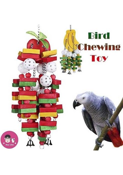 Kuş Oyuncakları Çiğneme Oyuncaklar Büyük Orta Pet Parrot Cockatiel Parakeet Renkli Ahşap Bloklar Salıncak Gıda Sınıfı Oyuncaklar | Kuş Oyuncakları (Yurt Dışından) modelleri