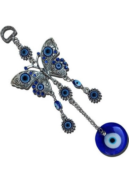 1 Adet Rüzgar Çanları Türkiye Evil Göz Koltukları Muska Ev Duvar Asılı Dekor Nimet Koruma Hediye Dream Catcher Mavi Rhinestone | Rüzgar Çanları ve asılı Süslemeler (Yurt Dışından)