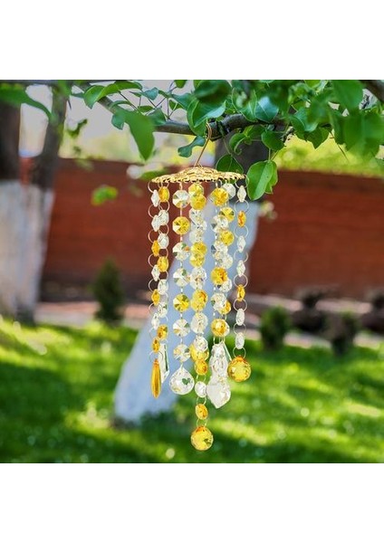Kristal Rüzgar Çanları Kolye Açık Kapalı Bahçe Pencere Için Renkli Asılı Damlalar Düğün Perde Avize Diy Bahçe Dekor | Çanlar (Yurt Dışından)
