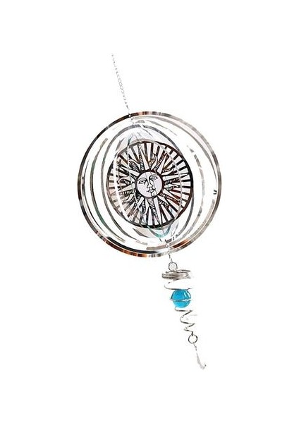 Paslanmaz Çelik 3D Dönen Rüzgar Chime Rüzgar Spinner Asılı Süsler Spiral Kuyruk Topu ile Katlanır Rüzgar Spinner Ev Oda Dekor | Rüzgar Çanları ve asılı Süslemeler (Yurt Dışından) fiyatları
