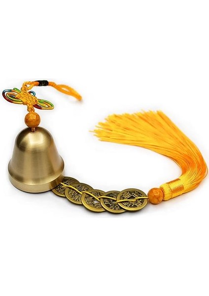 Feng Shui Pirinç Rüzgar Chime Asılı Bell Charm Çin Düğüm Süs Oryantal Şanslı Fortune Servet Çanları Asılı Süslemeleri | Rüzgar Çanları ve asılı Süslemeler (Yurt Dışından)