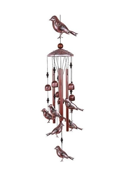 Kuş Rüzgar Chiles 4 Alüminyum Tüplü Su Geçirmez Metal Rüzgar Çanları 6 Bells Ev Için Romantik Rüzgar Çanları | Rüzgar Çanları ve asılı Süslemeler (Yurt Dışından)