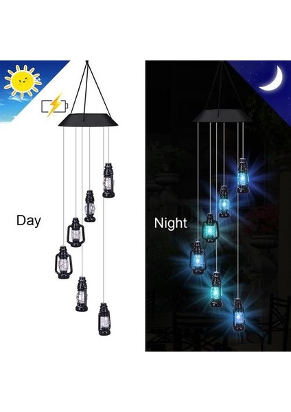 Güneş Renk Değiştirme LED Rüzgar Çeki 6 Lambalar Kolye Işık Ev Yard Bahçesi Rüzgar Çanları Kız Yatak Odası Romantik Asılı Dekorasyon Süslemeler (Yurt Dışından) modelleri