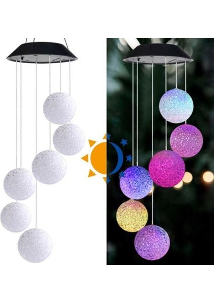 1 Adet Güneş Enerjili Rüzgar Çeki Işık LED Bahçe Asılı Spinner Lamba Renk Değiştirme Dekorasyon Dışkinat Aydınlatma Parti Dekor Süslemeler (Yurt Dışından) modelleri