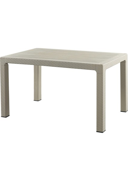 Rattan Masa 80X140 Camsız Masa Bahçe Balkon Teras Takımı