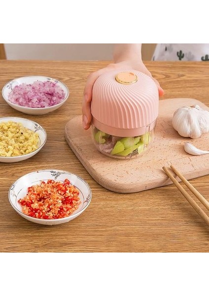 Sebze Için Elektrikli Sarımsak Kıyıcı USB Mini Mutfak Maser, Zencefil Biber Için 350 ml Sağlam Gıda (Pembe) (Yurt Dışından) fırsatları