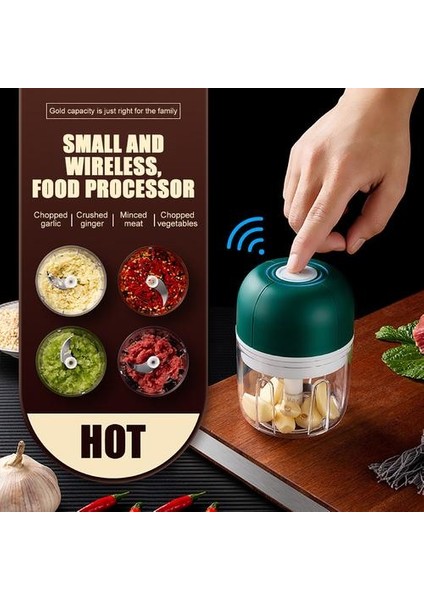 250 ml Mini USB Elektrikli Sarımsak Masher Sağlam Basın Kıyma Sebze Biber Yıldırıcı Gıda Chopper Mutfak Aletleri (Yeşil) (Yurt Dışından) fiyatları