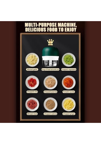 250 ml Mini USB Elektrikli Sarımsak Masher Sağlam Basın Kıyma Sebze Biber Yıldırıcı Gıda Chopper Mutfak Aletleri (Yeşil) (Yurt Dışından) modelleri