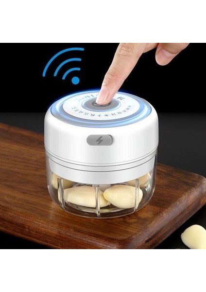 Elektrikli Mutfak Kıyıcı Sarımsak Maser Et Öğütücü Mini Gıda Sebze Biber Kırıcı Şarj Edilebilir Gıda Işlemcisi (Beyaz, 100ML) (Yurt Dışından) fiyatları