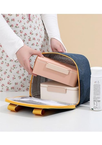 Işlevsel Depolama Desen Soğutucu Öğle Yemeği Kutusu Taşınabilir Yalıtımlı Tuval Öğle Yemeği Çantası Termal Gıda Piknik Öğle Yemeği Çanta (Yurt Dışından) modelleri