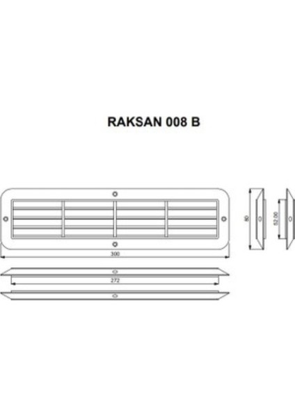 008B Kapı Altı Transfer Menfezi 8X30