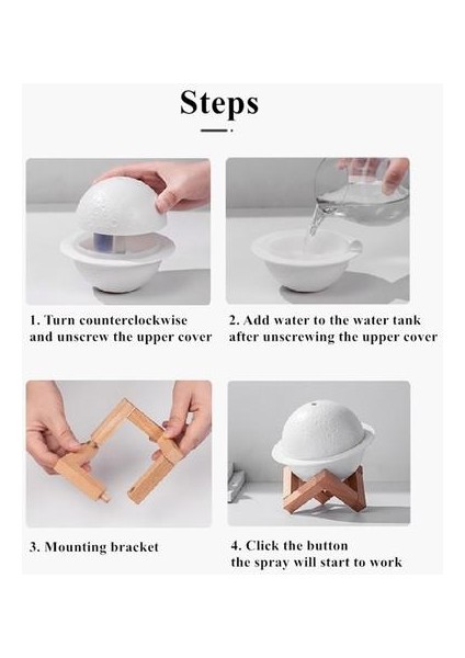 Mini USB Nemlendirici Hava Arıtma Nemlendirici Yatak Odası Satürn Nemlendirici Için Ahşap Baz Gece Light Aroma Difüzör | Nemlendiriciler | Nemlendiriciler (Yurt Dışından) fırsatları