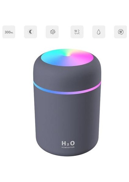 Taşınabilir 300 ml Nemlendirici USB Ultrasonik Dazzle Kupası Aroma Difüzör Serin Mist Maker Romantik Işık ile Hava Nemlendirici Arıtma | Nemlendiriciler (Gri) (Yurt Dışından) fırsatları