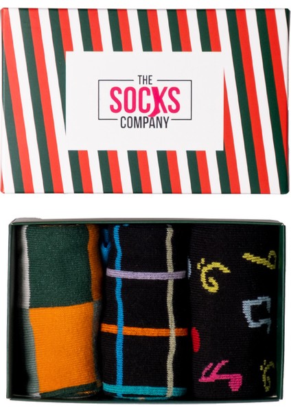 The Socks Company 3'lü Desenli Kadın Çorap Set