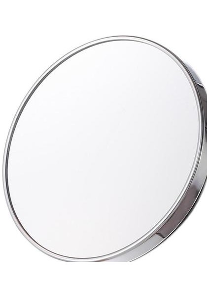 5x Büyüteç 6 Inç Yuvarlak Vanity Kozmetik Için 3 Vantuzlu Kozmetik (Gümüş) Makyaj Aynası (Yurt Dışından)