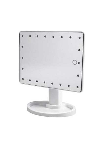 LED Dokunmatik Ekran ile 22 LED Işıkları Parlak Ayarlanabilir Ları Masaüstü Banyo Için Kumandalı Standı (Beyaz) Makyaj Aynası (Yurt Dışından)