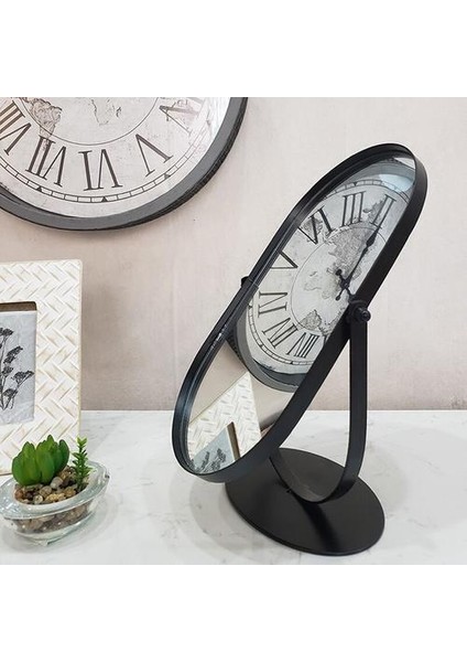Yeni Nordic Stil Güzellik Metal Banyo Odası Vanity Kozmetik Masa Üst Lar Banyo Için (Siyah) Makyaj Aynası (Yurt Dışından)