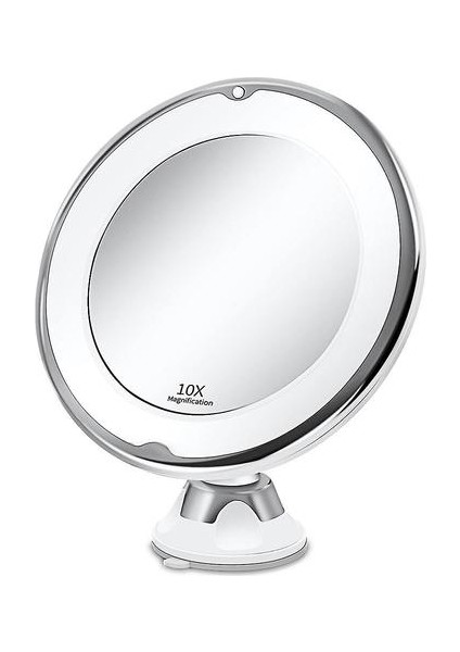 LED Işık ile Taşınabilir 10X Büyüteç Vanity Makyaj Aynası (Yurt Dışından)