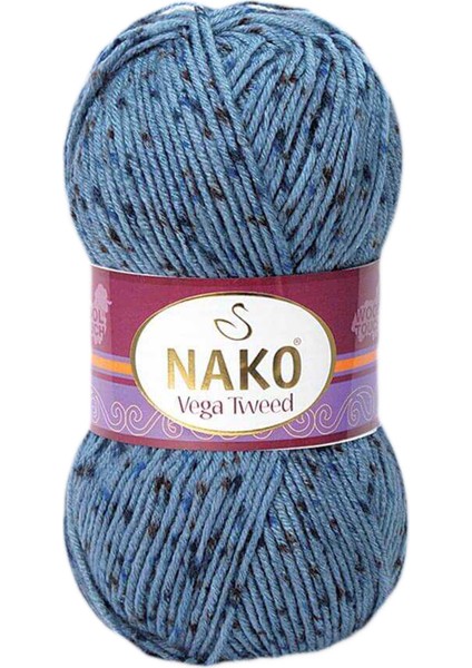 5 Adet Vega Tweed Premium Akrilik El Örgü Ipi Yünü No: 31764