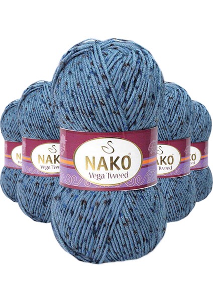 5 Adet Vega Tweed Premium Akrilik El Örgü Ipi Yünü No: 31764 fiyatları