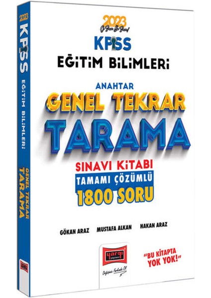 KPSS 2023 EB Anahtar Serisi Tamamı Çözümlü 1800 Soru Genel Tekrar Tarama Sınavı Kitabı
