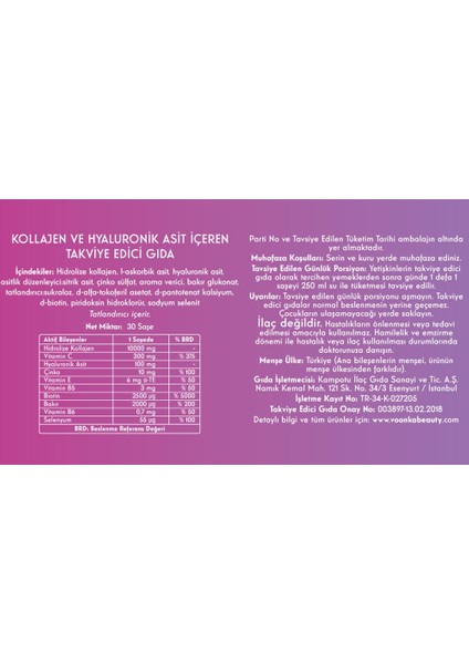 Collagen Beauty Plus Ananas 30 Saşe Çilek Karpuz 30 Saşe - 1 Alana 1 Hediye