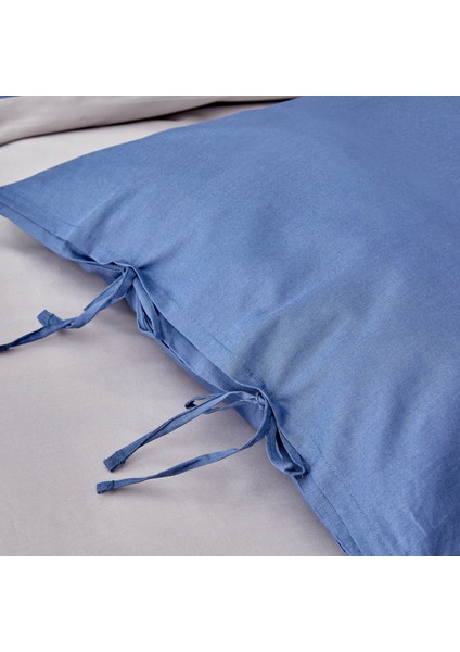 Basic Indigo-Gri Çift Taraflı Çift Kişilik Nevresim Takımı fırsatları