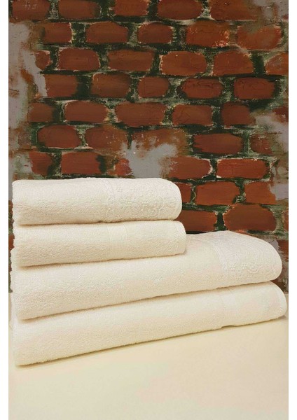 Orkide Krem/krem Best Havlu Hamam Takımı