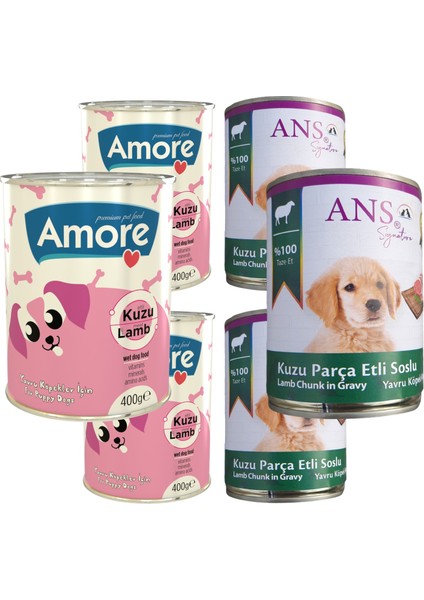 Puppy Lamb Chunks Kuzu Etli Yavru Köpek Konservesi 3 + 3 Adet