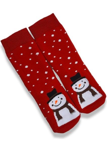 Unisex Renkli Kışlık Havlu Christmas Themed Teryy Socks Desenli 1 Adet Çorap Numara BT-0753