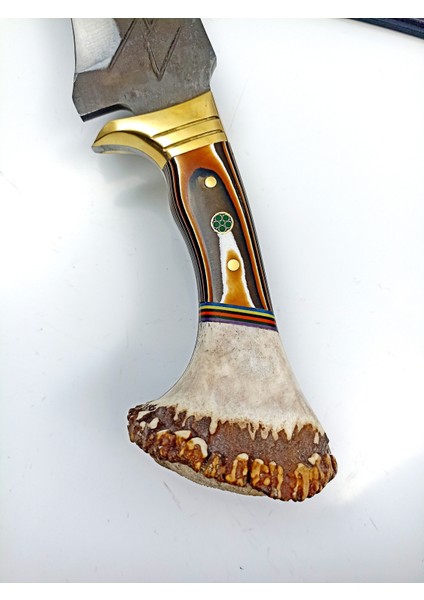 Dövme Makas Çeliğinden Geyik Boynuzu Kabzeli Bowie Bıçak , Outdoor Bıçak , Kamp Bıçağı modelleri
