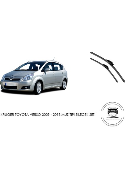 Toyota Verso 2009 - 2013 Muz Tipi Silecek Seti