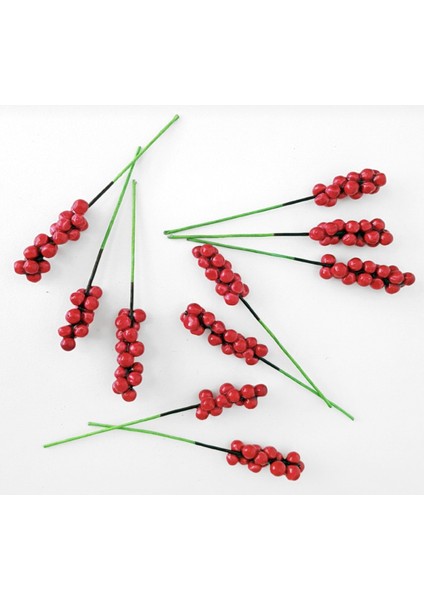 Mini Telli Salkım Berry Süsü 10 Adet