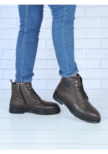 B-06 Kahve Termal Kürklü Erkek Kışlık Deri Bot fiyatları