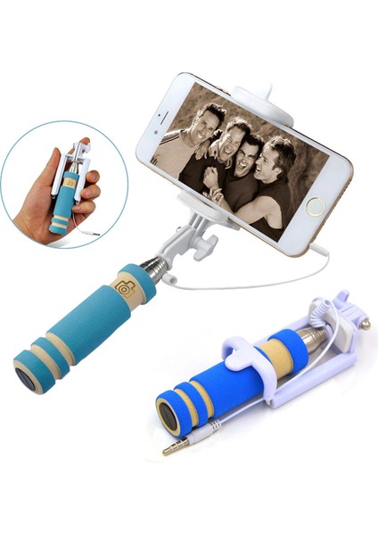 Selfıe Çubuğu Kablolu Monopod Kawai Qs-48