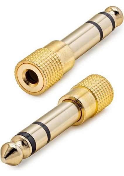 Çevirici Jack 6.3mm Erkek To 3.5mm Dişi Metal Gold Hadron HDX-1264